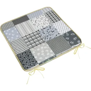 Podsedák Bellatex Sedák Adéla hladký 40x40 cm Patchwork šedá