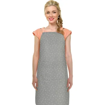 Kuchyňská zástěra Bellatex Kuchyňská zástěra ADÉLA zástěra 67x84 cm Pnoucí kvítek šedá