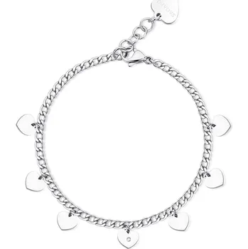 Náramek S'Agapõ Dámský ocelový náramek se srdíčky Message SSG11 + 2 měsíce na vrácení zboží