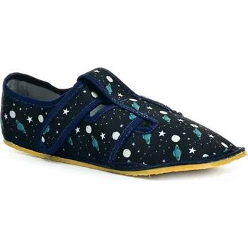 Dívčí obuv KTR vesmír modré barefoot bačkory Velikost boty (EU): 28, Vnitřní délka boty: 176, Vnitřní šířka boty: 69