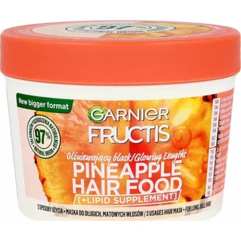Vlasová regenerace Fructis Hair Food Mask oslnivý lesk pro dlouhé a matné vlasy - Ananas 400 ml