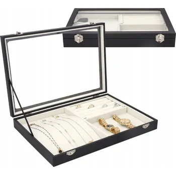 Šperkovnice Šperkovnice na bižuterii Korbi 5x24x35 cm černá