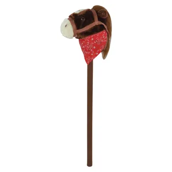 Hnědý kůň na tyči 80 cm, se zvukem koně