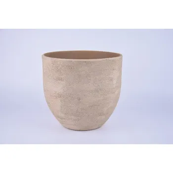Obal na květináč keramický LISABON, pr.24x22cm, kamel|CAMEL|Ego Dekor