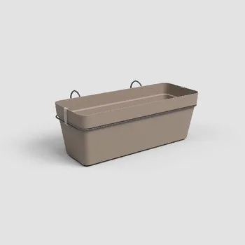 Truhlík Truhlík CAPRI, závěsný, se zásob. na vodu, 50cm, plast, šedá|MATTE TAUPE|Artevasi