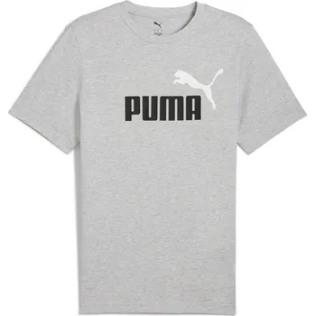 Pánské tričko Pánské Tričko s krátkým rukávem PUMA ESS 2 COLOR NO. 1 LOGO TEE 68470804 – Šedá S