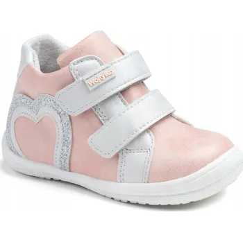 Dívčí tenisky Dívčí polobotky WOJTYŁKO vel. 27 kožené na suchý zip tenisky sportovní