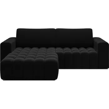 Sedací souprava Rohová rozkládací sedací souprava BONETT 250 cm Mat Velvet 99 černá levá