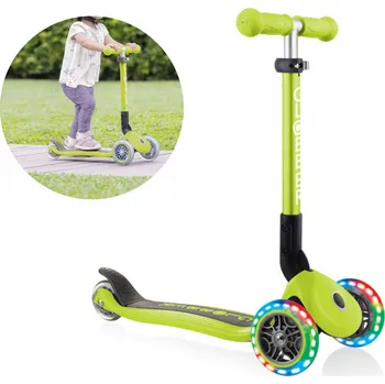 Koloběžka Balancní koloběžka pro děti s nastavitelnými LED kolečky Globber Junior zelená