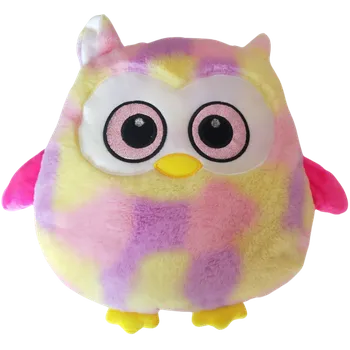 plyšák Polštář Sova duhová 35 cm