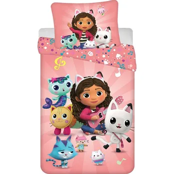 Jerry Fabrics Povlečení Gabbys Dollhouse 02 140x200, 70x90 cm