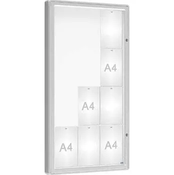 Informační tabulka Venkovní vitrína model 2000, 12 x A4, plexi, elox + doprava zdarma