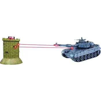 RC model tanku R/C 1:28 Bojující tank - interaktivní IR bitva T90 vs pevnost