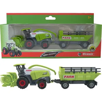 autíčko FARM SERVICE - Kombajn s přívěsem 1:50 902222C