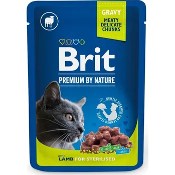 Volný čas Brit Premium by Nature Cat Pouches Lamb for Sterilised 3 × 100 g