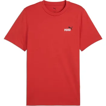 Pánské tričko Pánské Tričko s krátkým rukávem PUMA ESS 2 COLOR SMALL NO. 1 LOGO TEE 68471715 – Červená S