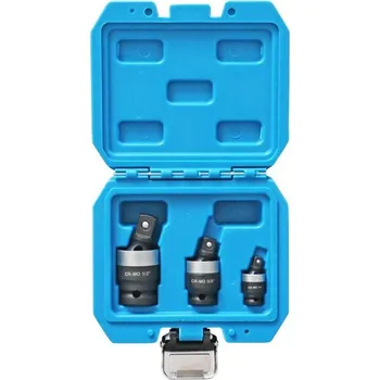 Gola sada Sada 3 kulových úderových kloubů 1/4, 3/8, 1/2