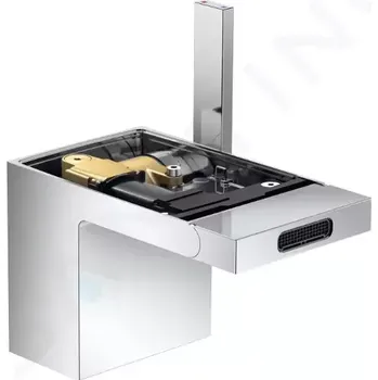 Axor MyEdition Bidetová baterie s výpustí Push-Open, chrom/bez destičky, 47212000