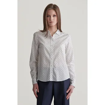 Dámská košile KOŠILE GANT REG DOT PRINT CTN VOILE SHIRT EGGSHELL