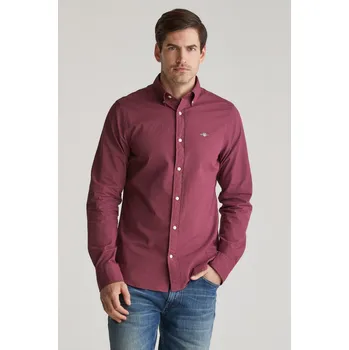 Pánská košile KOŠILE GANT SLIM MICRO PRINT SHIRT WINE RED