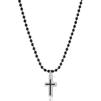 Módní doplněk S'Agapõ Korálkový pánský náhrdelník s křížkem Charisma SHS02 + 2 měsíce na vrácení zboží