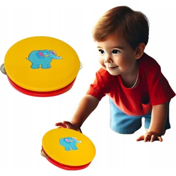 Hudební nástroj pro děti Tamburína pro děti, hudební hračka, barevná tamburína