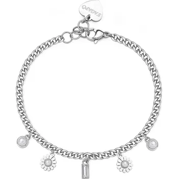 Náramek S'Agapõ Slušivý ocelový náramek s přívěsky Message SSG31 + 2 měsíce na vrácení zboží