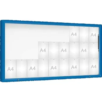 Informační tabulka Venkovní vitrína model 2000, 27 x A4, plexi, modrá + doprava zdarma