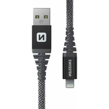 Datový kabel Kabel Swissten USB - Apple Lightning 1,5 m šedý