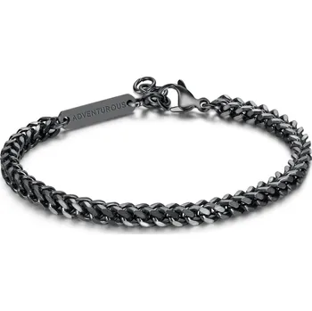 Náramek S'Agapõ Proplétaný černý náramek z oceli Ripple SRP18 + 2 měsíce na vrácení zboží