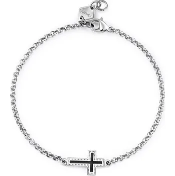 Módní doplněk S'Agapõ Nadčasový pánský náramek Křížek Charisma SHS11 + 2 měsíce na vrácení zboží