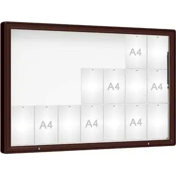 Informační tabulka Venkovní vitrína model 2000, 21 x A4, plexi, hnědá + doprava zdarma