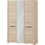 Šatní skříň Desjo 06 140 cm se zrcadlem dub San Remo