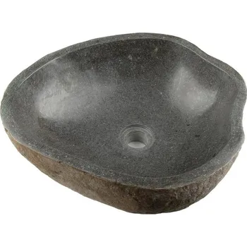 Umyvadlo Designové umyvadlo na skříňku kamenné z andezitu do koupelny / na WC, cca 30x30 cm