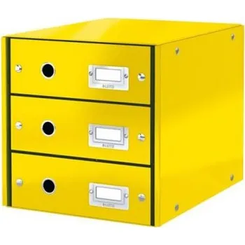 Archivační box Zásuvkový box Leitz Click&amp;Store, 3 zásuvky, žlutá (60480016)
