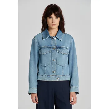 Dámská casual bunda BUNDA GANT CROPPED DENIM JACKET MID BLUE BROKEN IN