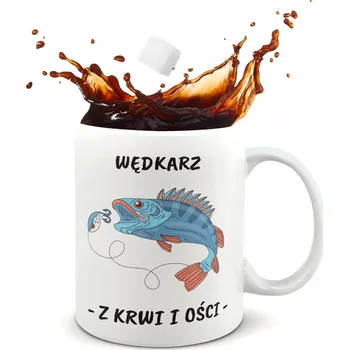 Keramický hrnek 330 ml HRNEK keramický dárek pro RYBÁŘE RYBÁŘ tělem i duší, hrnek pro manžela chlapa kolegu k narozeninám