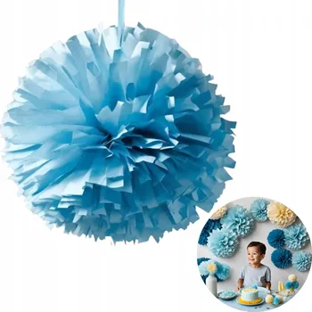 Obraz BAMBULE Z PAPÍRU DEKORACE BAMBULE KOULE NA BABY SHOWER NAROZENINY Z KREP PAPÍRU X1