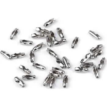 Řetízek Spojka / koncovka na kuličkový řetízek 3x8 mm, malé, nikl