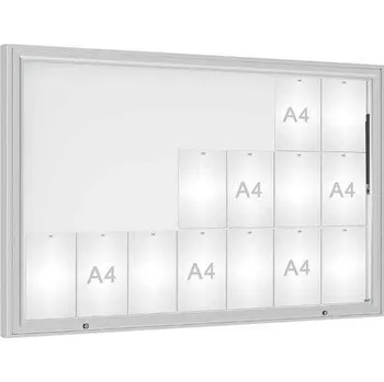 Informační tabulka Venkovní vitrína model 1000, 21 x A4, plexi, elox + doprava zdarma