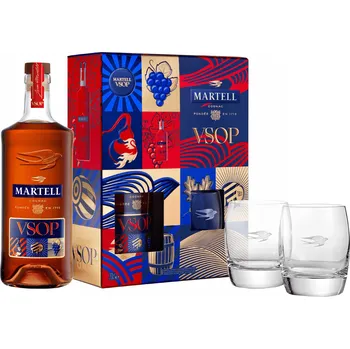 Brandy Martell VSOP 2024 se 2 sklenicemi 40% 0,7l