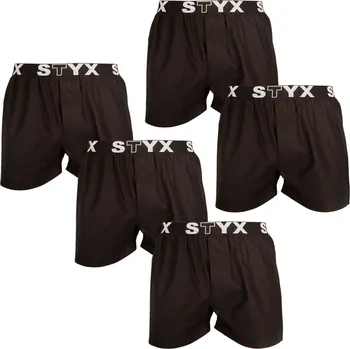 Pánské oblečení 5PACK pánské trenky Styx sportovní guma černé (5B960) L Možnost vrácení zboží ZDARMA do 120 dnů!