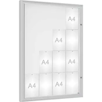 Informační tabulka Venkovní vitrína model 1000, 16 x A4, plexi, elox + doprava zdarma