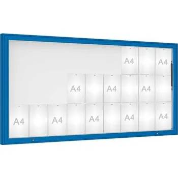 Informační tabulka Venkovní vitrína model 1000, 27 x A4, plexi, modrá + doprava zdarma