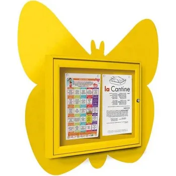 Informační tabulka Venkovní vitrína Motýl 2 x A4, žlutá + doprava zdarma