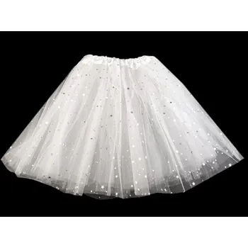 Karnevalová maska Karnevalová sukýnka délka 37 cm Bílá