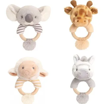 plyšák KEEL SE6904 Plyšové chrastící kroužek 14 cm