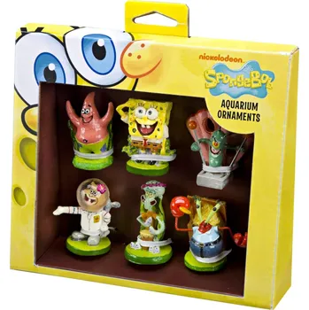 Dekorace do akvária Invital SpongeBob Z11140 6 ks