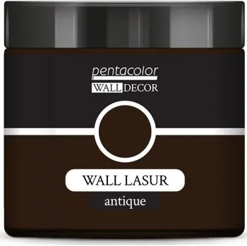 Vodová barva Pentart Lazurovací barva na zeď antique WALL DECOR 500 ml ŽLUTOHNĚDÁ