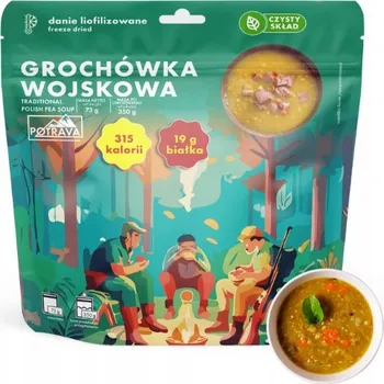 Lyofilizované jídlo Potrava Jídlo Vojenská hrachová polévka 350g 73g